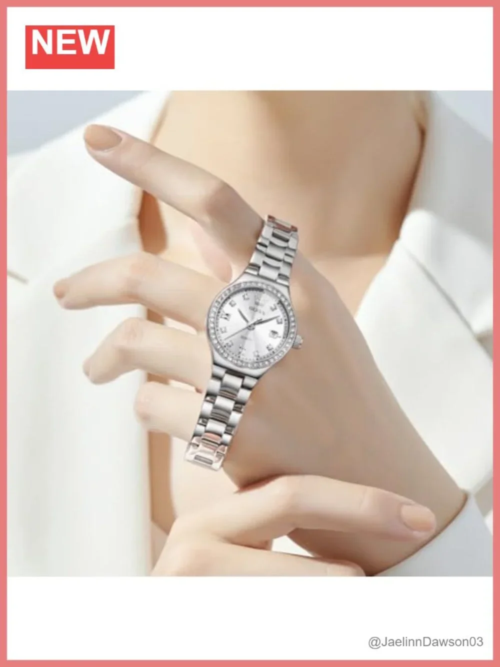 Women's Stainless Steel Dress Wrist Watch Analog Luminous Quartz